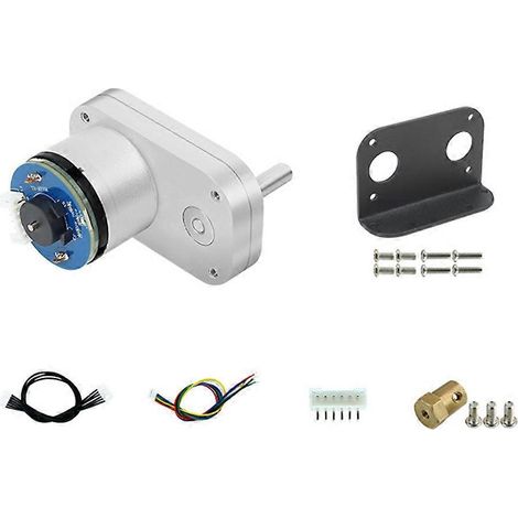 L-förmiger Encoder-Gleichstrom-Getriebemotor, Ganzmetallgetriebe, verbesserter Schutz gegen magnetische Störungen für D-Rad-Fahrgestell-Bausatz (1/5)