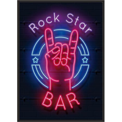Póster con marco 53x73 cm Rock P1031 (1/4)