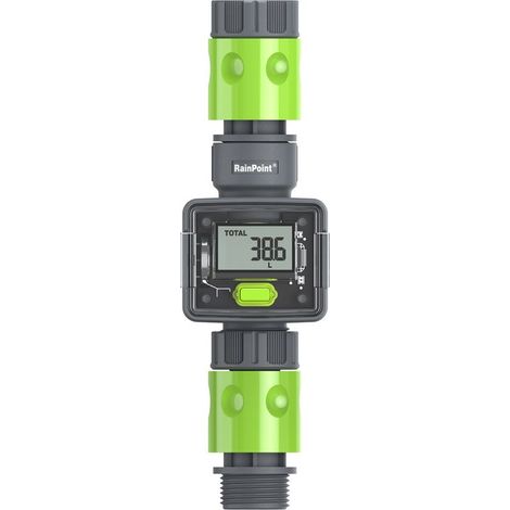 Débitmètre D'eau - IPX6 - 1 À 40 L/min - Affichage LCD - Connexion Rapide 3/4" BSP - Pour Arrosage Jardin Et Remplissage Camping-Car - 1 Pièce (1/5)