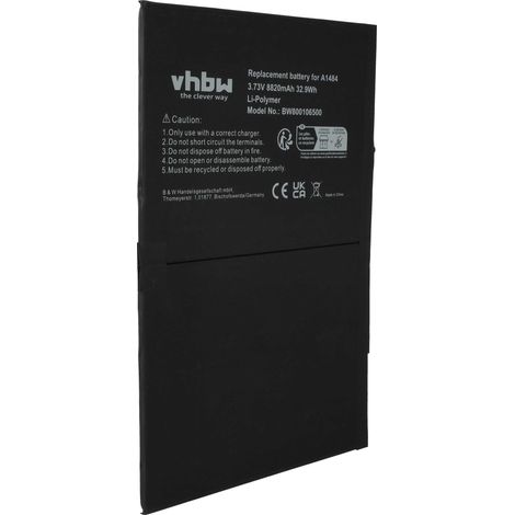 vhbw Akku kompatibel mit Apple iPad MF016LL/A, MF015LL/A, MF019LL/A, MF018LL/A, MF024LL/A, MF020LL/A Tablet Pad (8820 mAh, 3,73 V, Li-Polymer) (1/5)