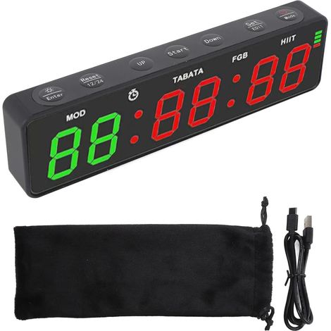 Minuteur d'intervalles LED avec suivi de progression et charge
