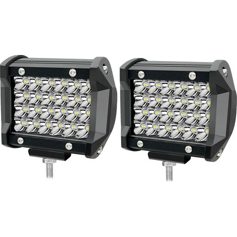 Projecteur LED étanche - pour voitures, camions, tracteurs - Projecteur LED antibrouillard - (2 pièces)