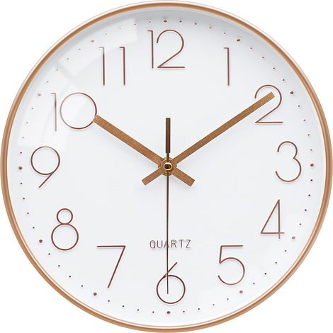 Orologio da parete, orologio decorativo moderno in oro rosa da 30 cm, orologio da parete silenzioso per soggiorno, camera da letto, cucina, ufficio, casa (1/5)