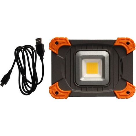 Arlux Lighting – Projecteur LED sur batterie 1100 lumens – Portée 10-30m – Alimentation lithium – 10W – Aluminium gris – Garantie 3 ans (1/8)
