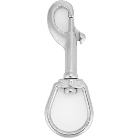Crochet Pivotant en Acier Inoxydable 316 pour Plongée - Tête Unique, Œil Tournant, Fermoir Rapide (90MM, Noir) (1/5)