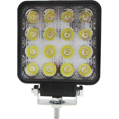 Lampada da lavoro LED a fascio quadrato 48W 6000k, 1 pezzo, trattore SUV camion 4WD 12V 24V (1/5)