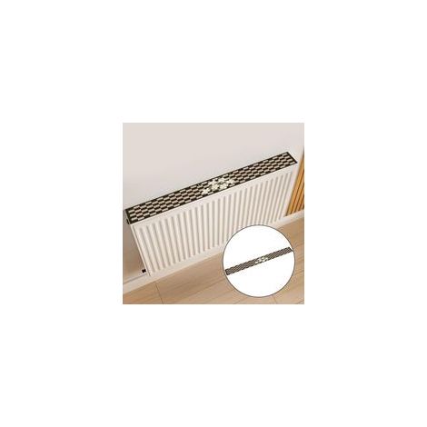 Tapis de radiateur esthétique qui bloque efficacement la poussière tout en offrant une dissimulation élégante des éléments chauffants disgracieux (120 cm)