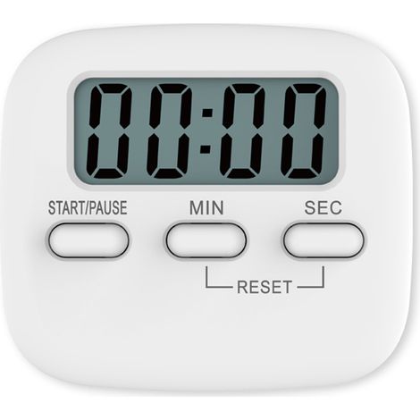1Minuteur individuel - blanc - écran LCD - minuteur de cuisine pour la cuisson et la pâtisserie (1/5)