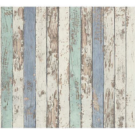 Wood wallpaper wall Profhome 959141 non-woven wallpaper smooth country style matt grey white beige 5.33 m2 (57 ft2) (1/5)
