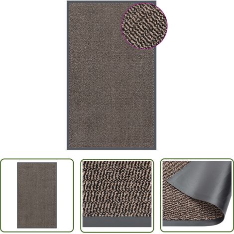 The Living Store Paillasson touffeté 90x150 cm Marron foncé - Tapis D'entrée - Paillasson Intérieur - Paillasson Extérieur - Tapis De Porte - Matelas D'accueil (1/5)