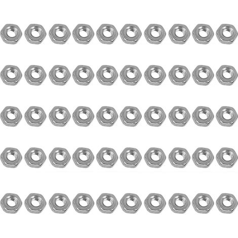 50 pièces Écrous Hexagonaux Inox A2-70 M6 pour Bricolage et Réparation Industrielle