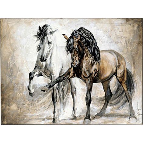 Cheval Animal Peinture Murale Sans Cadre, Décoration Maison Tableau Toile (1/5)