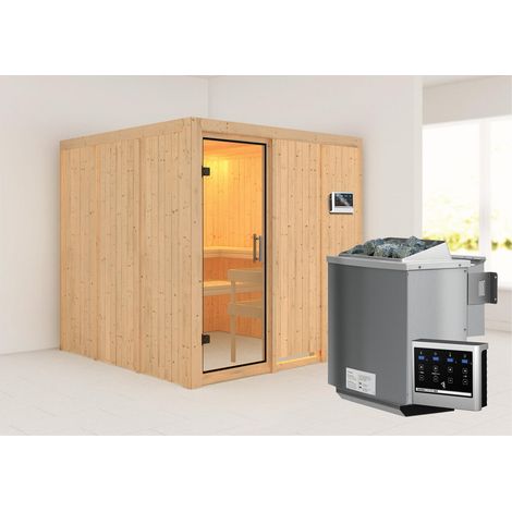 Rodin Front, 9kW Bio ext.Strg klarglas Ganzglastür