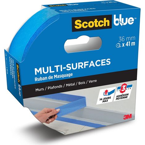 ScotchBlue Nastro di mascheratura multi-superficie, 36 mm x 41 m, 1 rotolo/imballaggio, 70% PEFC, SGSCH-PEFC-COC-110078