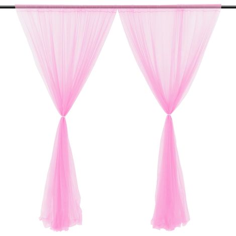 Rideau de Fond 5x7ft en Chinlon Doux Semi-Transparent, Voilage Moderne pour Chambre Salon Mariage (1/5)