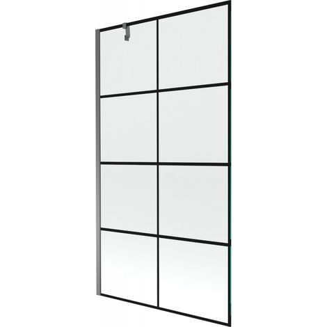 Mexen Next Duschwand 1-flügelig 100 x 150 cm, schwarzes Muster, Gun Metal - 895-100-000-00-77-95 (1/5)