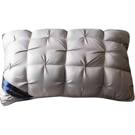 Hôtel cinq étoiles avec oreiller cervical lavable en plumes et velours, oreiller domestique simple indéformable (1/5)