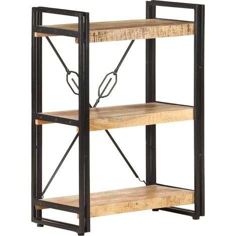 Bücherregal 3 Fächer 60x30x80 cm Mango Massivholz vidaXL (1/5)