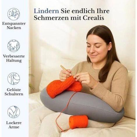 Oreiller Ergonomique - Soutien Nuque Et Bras - Velours Cristal - Pour Lecture Et Jeux - 1 Piece (1/5)
