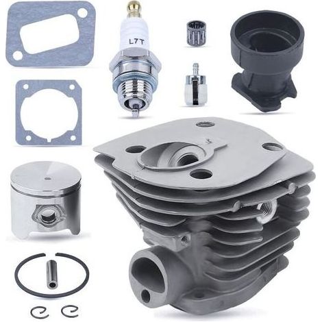 44mm Nikasil Plated Chainsaw Cylinder Piston Gasket Spare Parts Kit for Husqvarna 350 351 353 346XP with Intake Manifold Needle Bearing Spark Plug (1/5)