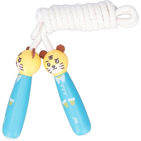 Corde à sauter enfant motif tigre, longueur réglable, fitness sport, corde de saut dessin animé (1/5)