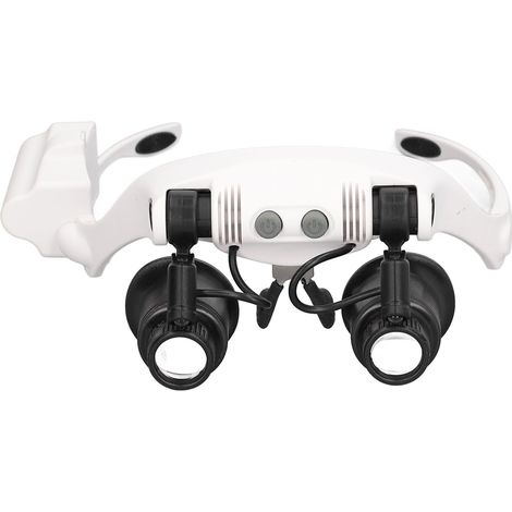 Loupe frontale 10x 15x 20x 25x, loupe mains libres avec 2 LED, outil de réparation de montres (1/5)