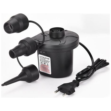 Pompe à Air Électrique, Gonfleur Dégonfleur Électrique Pompe avec 3 Buses, Gonfleur Electrique pour Camping en Plein Air, Tapis Gonflables, Gonflage (1/5)