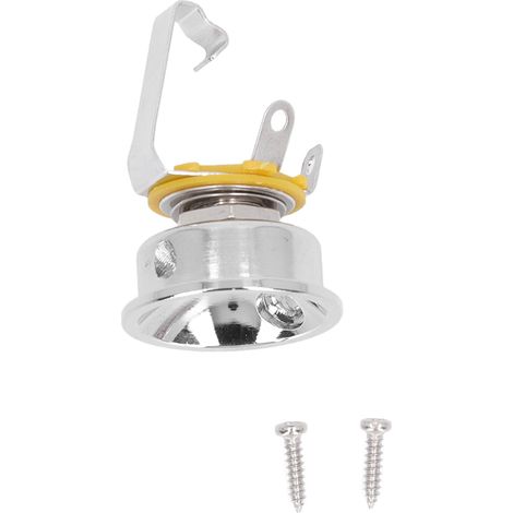 Prise Jack Guitare Électrique Argentée Connecteur Electrosocket Accessoire Guitare (1/5)
