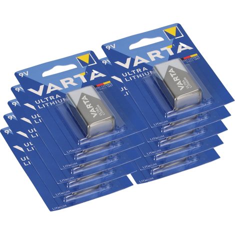 10x VARTA Professional Lithium 9V Block Batterie - passend für Rauchmelder & Sicherheitstechnik (1/5)