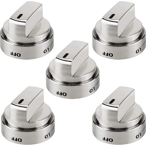 BEBUSINGOTO Set mit 5 universellen Ersatzknöpfen aus robustem Metall für Kochfelder – einfach zu bedienen