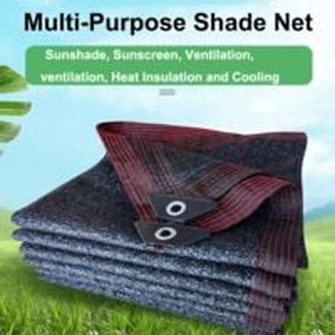Voile d'ombrage noire 4 x 6 m avec œillets, protection UV pour pergola, jardin et usage extérieur (1/3)