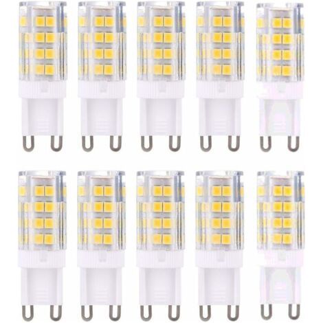 Ampoules DEL G9, blanc chaud (3000 K), 5 W, équivalent à 40 W halogènes, 420 lumens, non dimmables, lot de 10 (1/4)