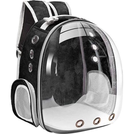 1 Sac à Dos pour Chat, Fenêtre Transparente, Tissu Oxford Respirant, Sangles Réglables, Voyage Extérieur (1/4)
