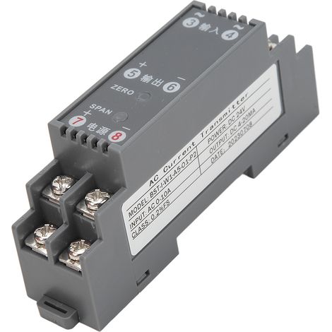 Transmetteur de courant AC 1 entrée 1 sortie, isolation de signal, conversion et distribution d'alimentation, appareils de contrôle, DC24V 4‑20mA (1/5)