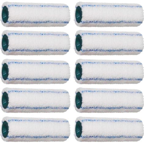 ROTACRYL mini rouleaux L.100 mm ROTA polyester tissée pommelé Poils: 12 mm (x10)