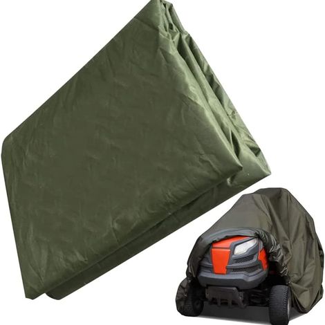 Housse Pour Tondeuse Autoportee - Tissu Oxford 210D Imperméable Et Résistant Aux UV - Dimensions 140x66x91 Cm - Vert - 1 Pièce (1/5)