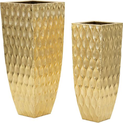 Set di 2 vasi decorativi Glam con finitura dorata (1/5)