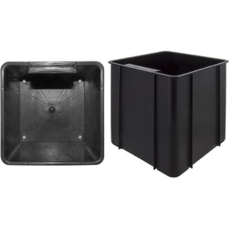CONTENITORE IN ABS MULTIUSO 17X17XH19 CM NERO