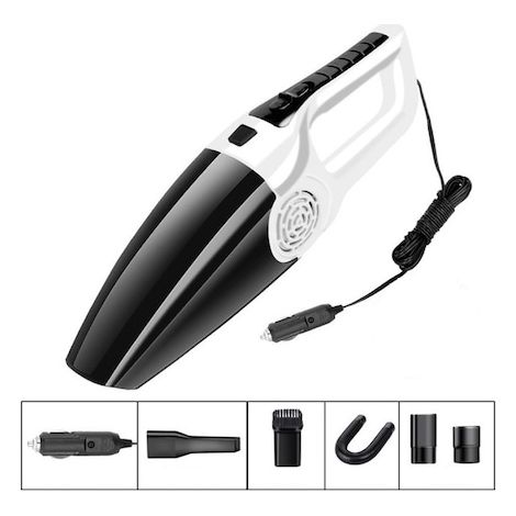 Aspiradora para coche Sones de alto rendimiento, 120 W, con cable, para limpieza en seco y húmedo, 7.ª generación, blanca. (1/5)