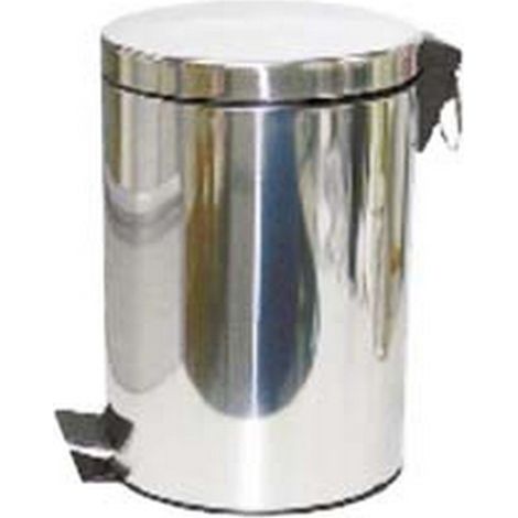 1PZ PATTUMIERA IN ACCIAIO INOX CON PEDALE - lt.3 cm.16,8x25,7h.