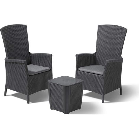 Keter Vermont Graphite Balkonmöbel-Set 2-Sitzer (1/5)
