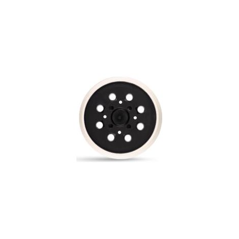 Almohadilla de lijado profesional de 123 mm con cierre de velcro, 8 orificios, compatible con las lijadoras orbitales aleatorias Bosch PEX 300 AE y PEX 400 AE - Crezuo