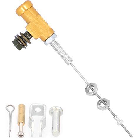 Tige de maître-cylindre d'embrayage hydraulique pour pompe de frein M10x1,25 mm en alliage d'aluminium pour moto, quad et moto tout-terrain (doré) (1/5)