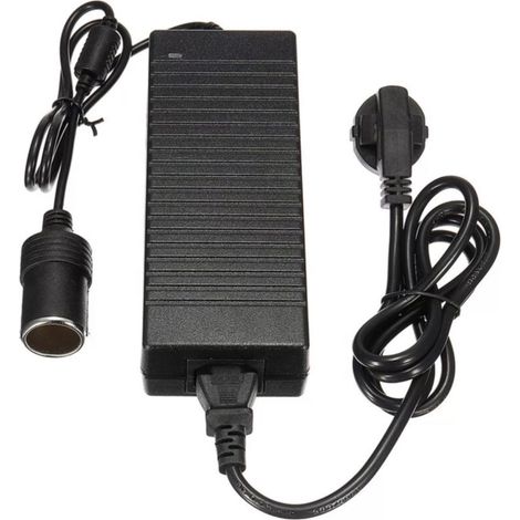 220V à 12V10A voiture allume-cigare prise maison convertisseur de puissance voiture aspirateur réfrigérateur adaptateur (1/4)