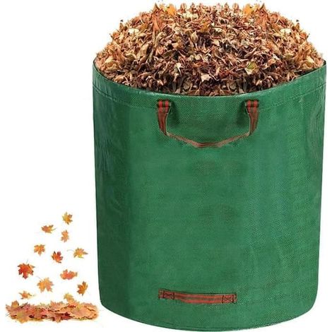 Sac de jardin - 272 L - Vert - Pliable - Poignées résistantes aux déchirures (1/4)