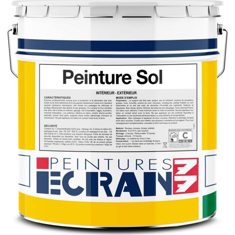 Peinture sol professionnelle, satin, peinture opacifiante, sans odeur, protège, décore, intérieur, extérieur, HydroSol ECRAN 77 ffffff 15 litres (1/2)