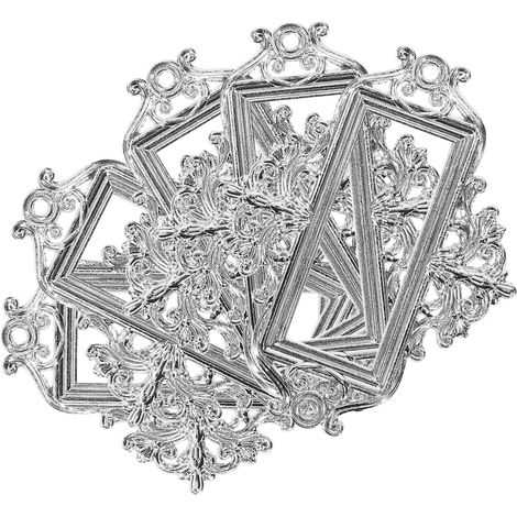 Porte-étiquettes Argenté Métalliques 5pcs en Alliage de Zinc Style Rétro Facile à Installer Lisse Vintage pour Armoire et Bureau (1/5)
