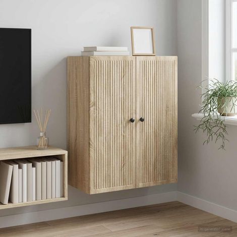 Mobiletto a muro Rovere Sonoma 66 x 34,5 x 90 cm vidaXL (1/5)
