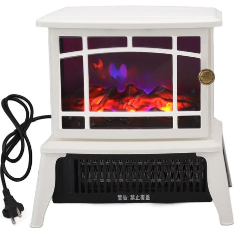 Cheminée électrique avec flamme 3D simulée et protection contre la surchauffe, idéale pour la maison (UE 220-240 V). (1/5)