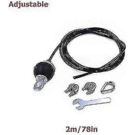 Câble de musculation réglable de 2 m, en acier robuste, diamètre 5 mm, pièces de rechange pour poulie de salle de sport à domicile. (1/5)